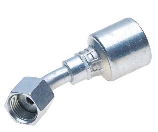 CRIMPABLE CODO 45° CARA PLANA HEMBRA #8 A 5/8"