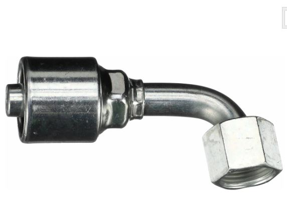 CRIMPABLE CODO 90° CARA PLANA HEMBRA #4 A 1/4"