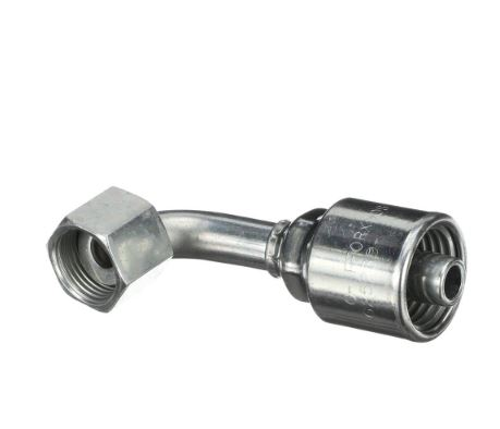 CRIMPABLE CODO 90° CARA PLANA HEMBRA #6 A 3/8"