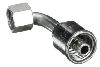 CRIMPABLE CODO 90° CARA PLANA HEMBRA #8 A 3/4"